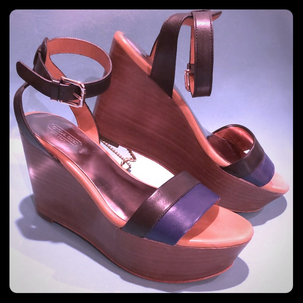 COACH- ANKLE STRAP WEDGES